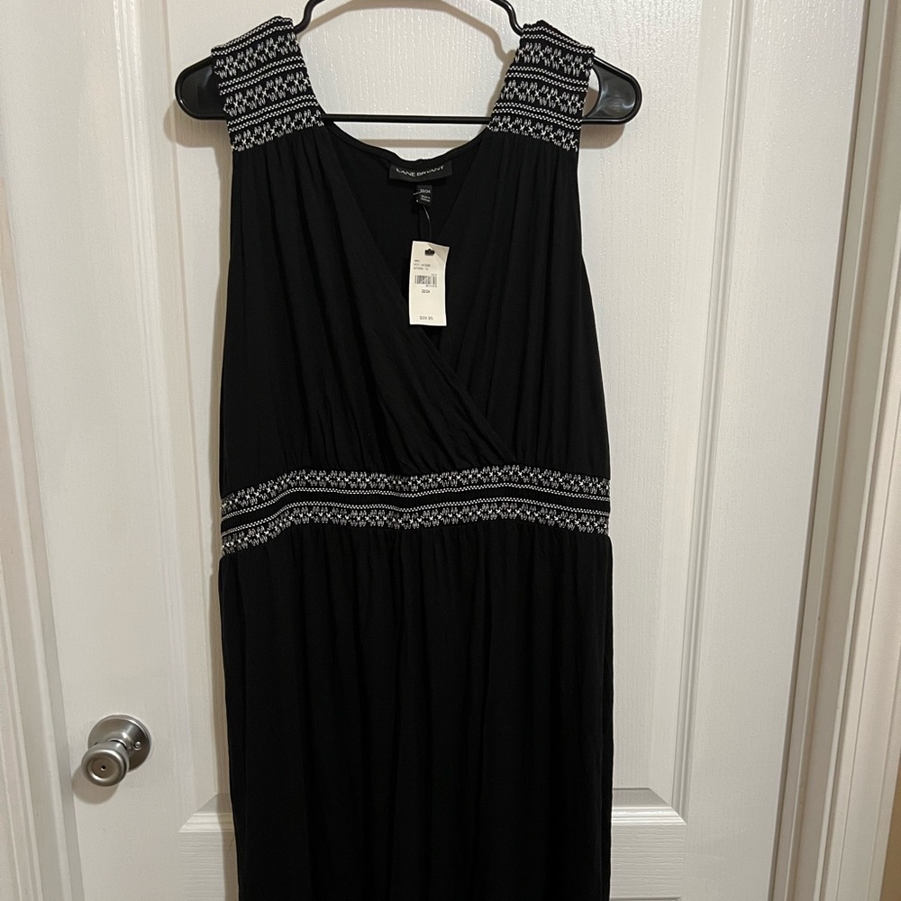 NWT Lane Bryant casual black dress. Size 22/24